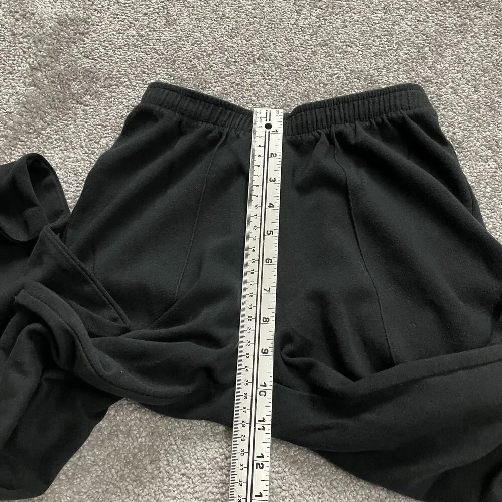 Cathy Daniels Sweatpants Womens Small Black Solid Lounge Elastic Waist 23x27